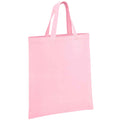 Light Pink - Front - Brand Lab Organic Cotton Short Handle Shopper Bag
