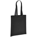 Black - Front - Brand Lab Organic Cotton Long Handle Shopper Bag