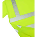 Fluorescent Yellow - Back - Warrior Unisex Adult High-Vis T-Shirt