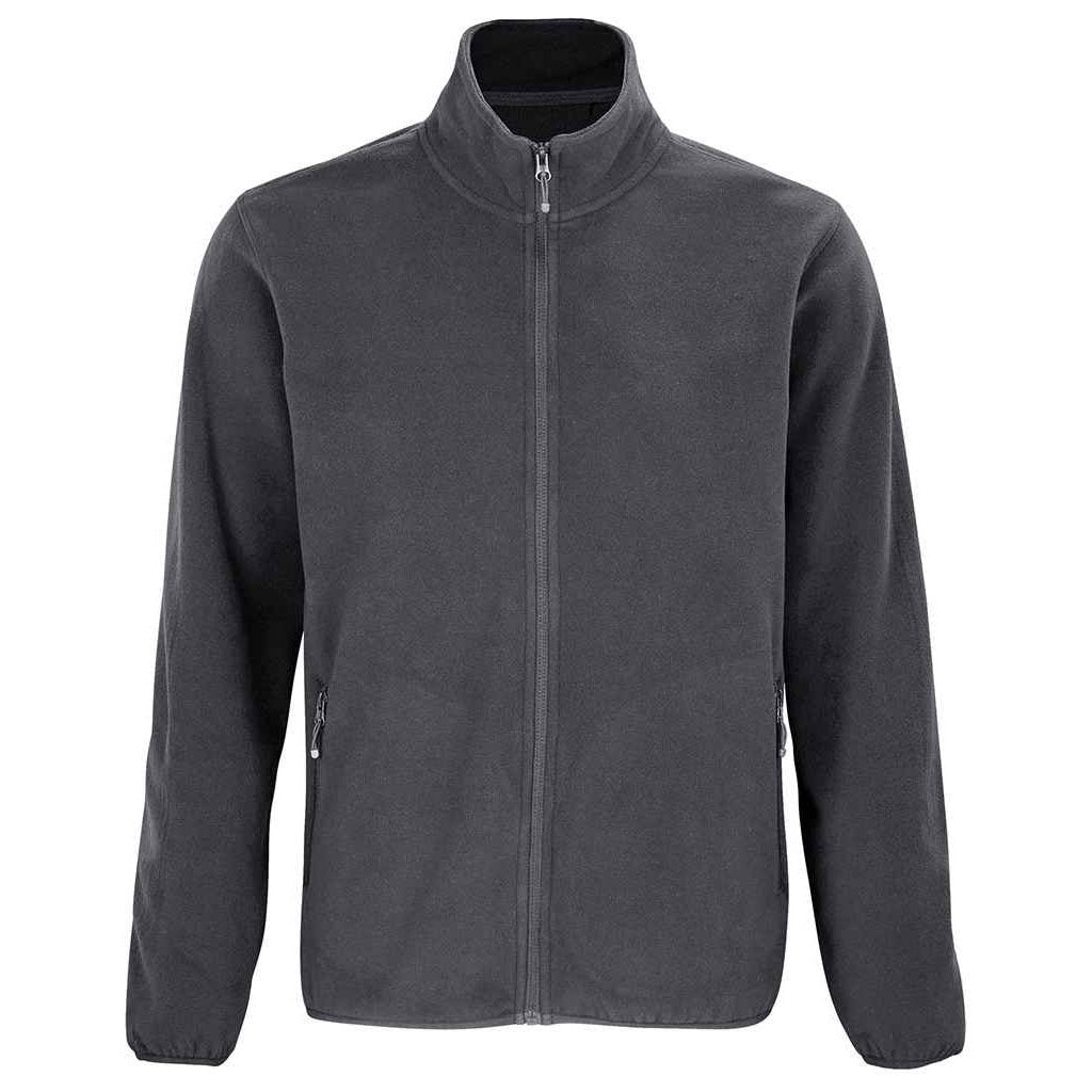 Charcoal - Front - SOLS Mens Factor Recycled Fleece Jacket