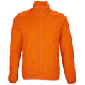Orange - Front - SOLS Mens Factor Recycled Fleece Jacket