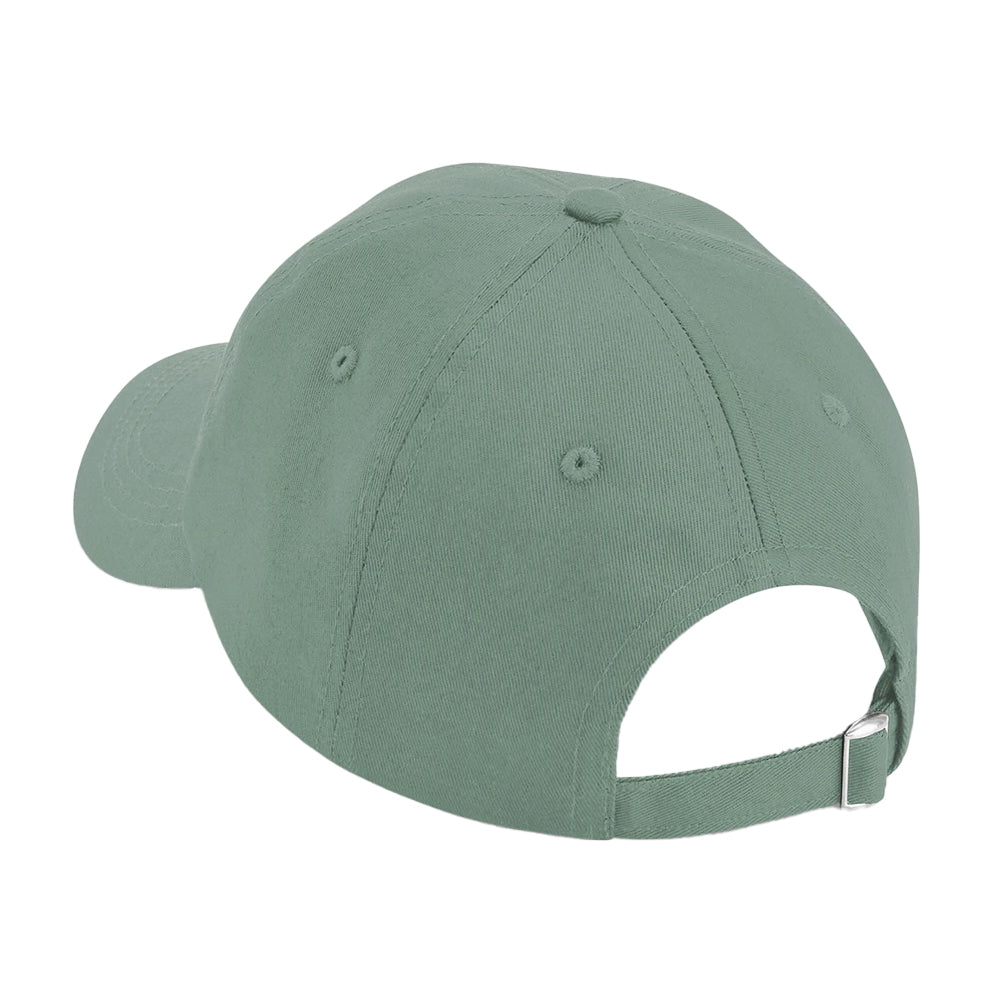 Dusty Green - Back - Beechfield 5 Panel Organic Baseball Cap