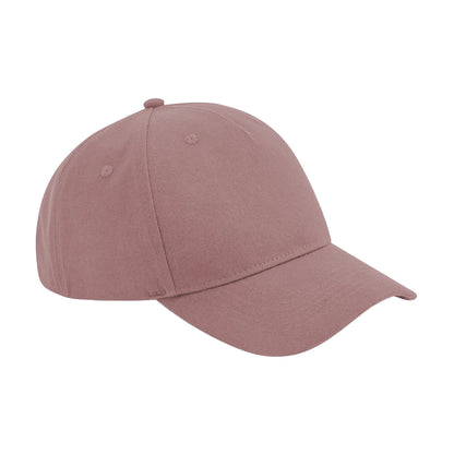 Rose - Front - Beechfield 5 Panel Organic Baseball Cap