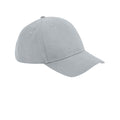 Light Grey - Front - Beechfield 5 Panel Organic Baseball Cap