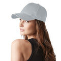 Light Grey - Back - Beechfield 5 Panel Organic Baseball Cap