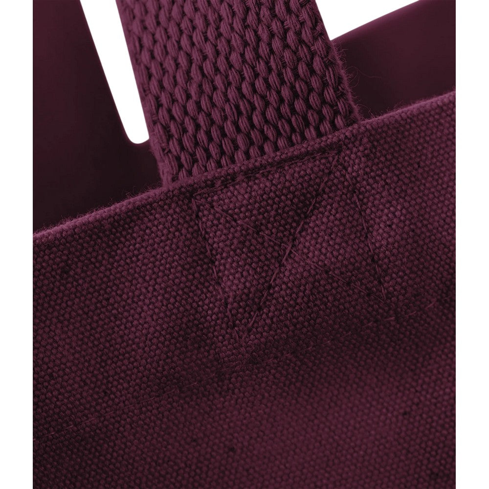Burgundy - Back - Westford Mill Canvas Oversized Tote Bag