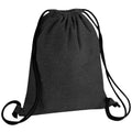 Black - Front - Westford Mill Revive Recycled Drawstring Bag