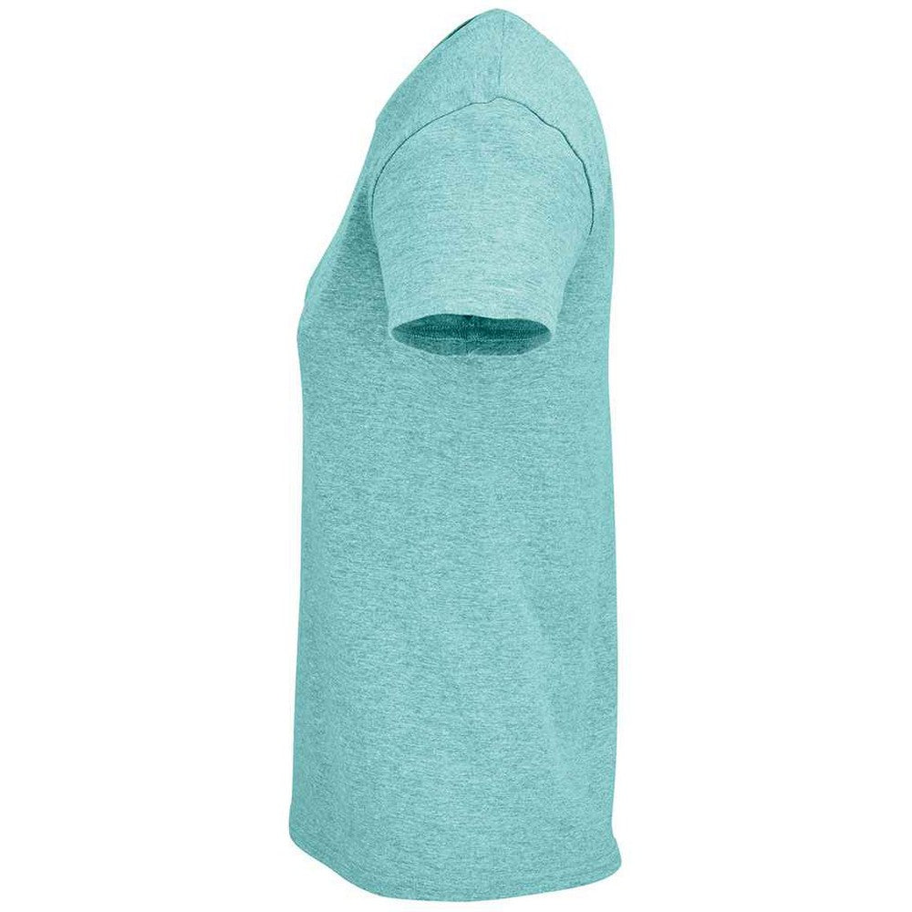 Light Green - Back - SOLS Womens-Ladies Crusader Heather Organic T-Shirt