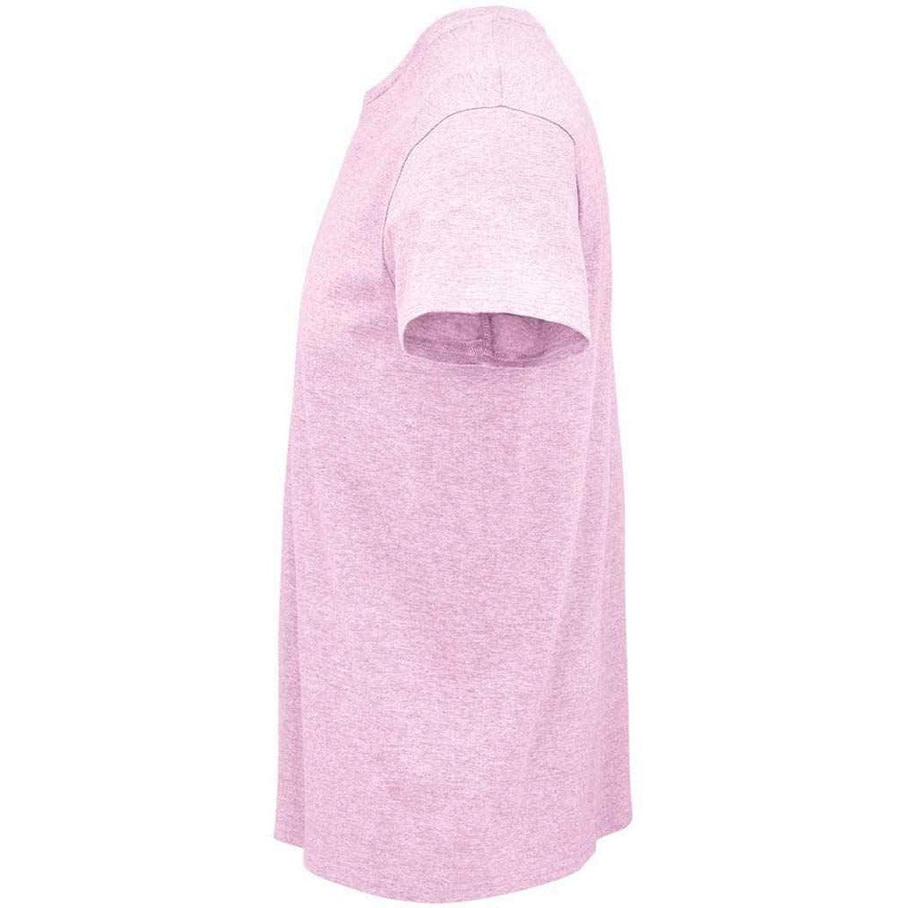 Pink - Back - SOLS Mens Crusader Heather Organic T-Shirt