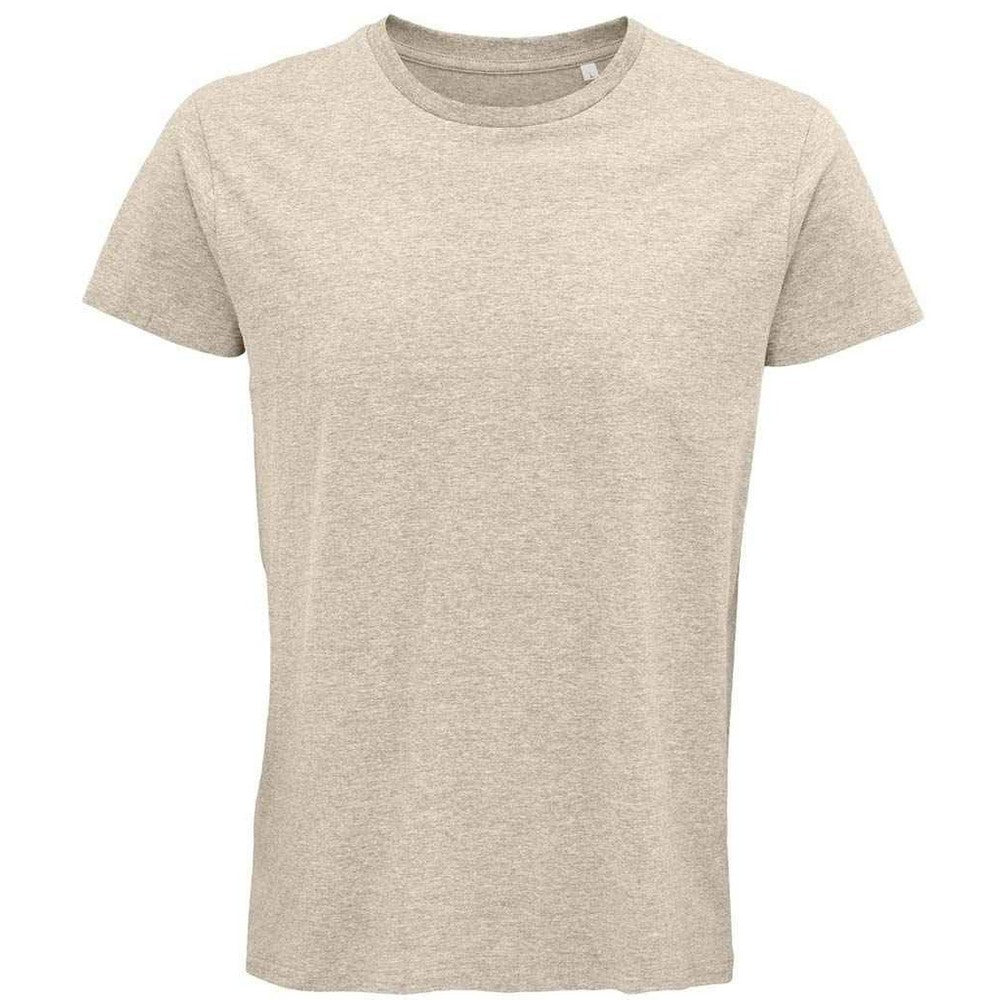 Beige - Front - SOLS Mens Crusader Heather Organic T-Shirt