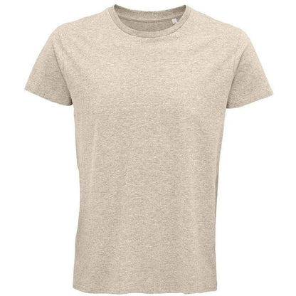 Beige - Front - SOLS Mens Crusader Heather Organic T-Shirt