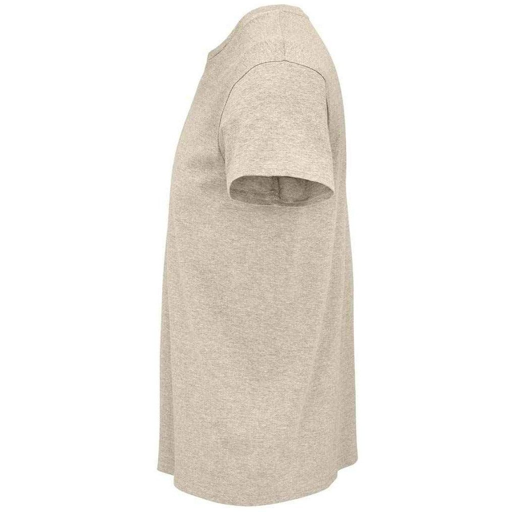 Beige - Back - SOLS Mens Crusader Heather Organic T-Shirt