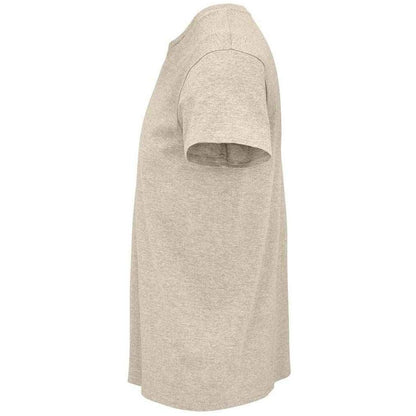 Beige - Back - SOLS Mens Crusader Heather Organic T-Shirt