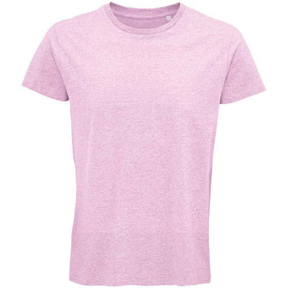 Pink - Front - SOLS Mens Crusader Heather Organic T-Shirt