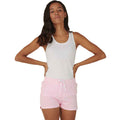 White-Pink - Back - Towel City Womens-Ladies Short Pyjama Set