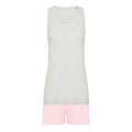 White-Pink - Front - Towel City Womens-Ladies Short Pyjama Set