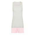 White-Pink - Front - Towel City Womens-Ladies Short Pyjama Set