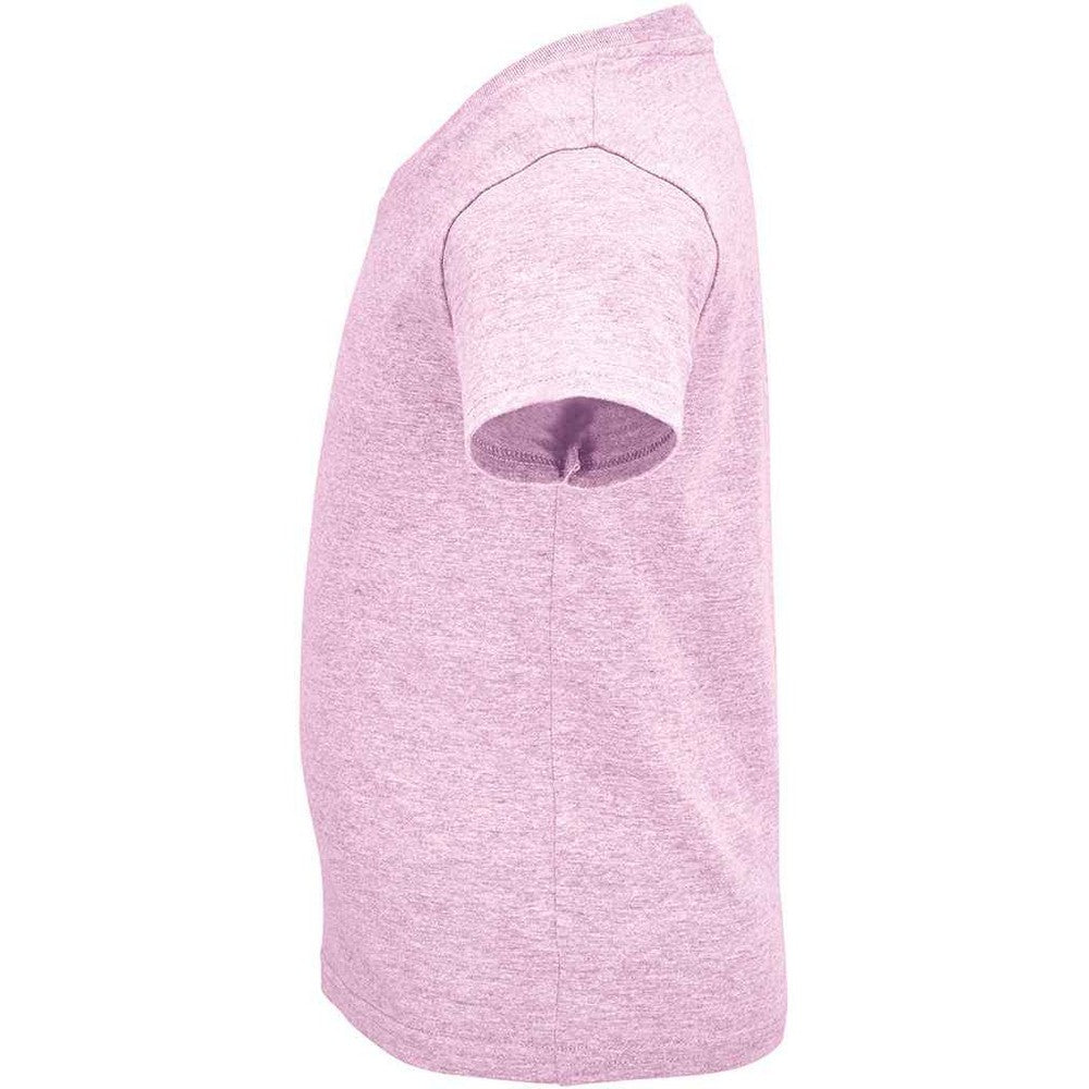Pink Heather - Back - SOLS Childrens-Kids Crusader T-Shirt