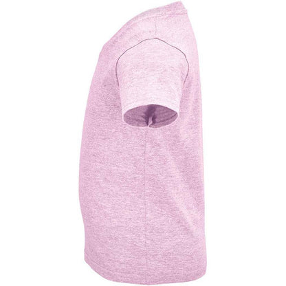 Pink Heather - Back - SOLS Childrens-Kids Crusader T-Shirt