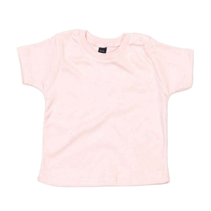 Powder Pink - Front - Babybugz Baby T-Shirt