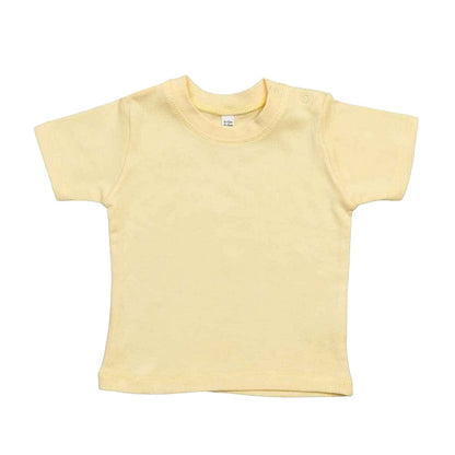 Soft Yellow - Front - Babybugz Baby T-Shirt