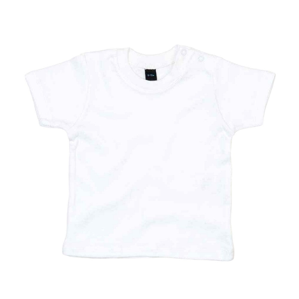 White - Front - Babybugz Baby T-Shirt
