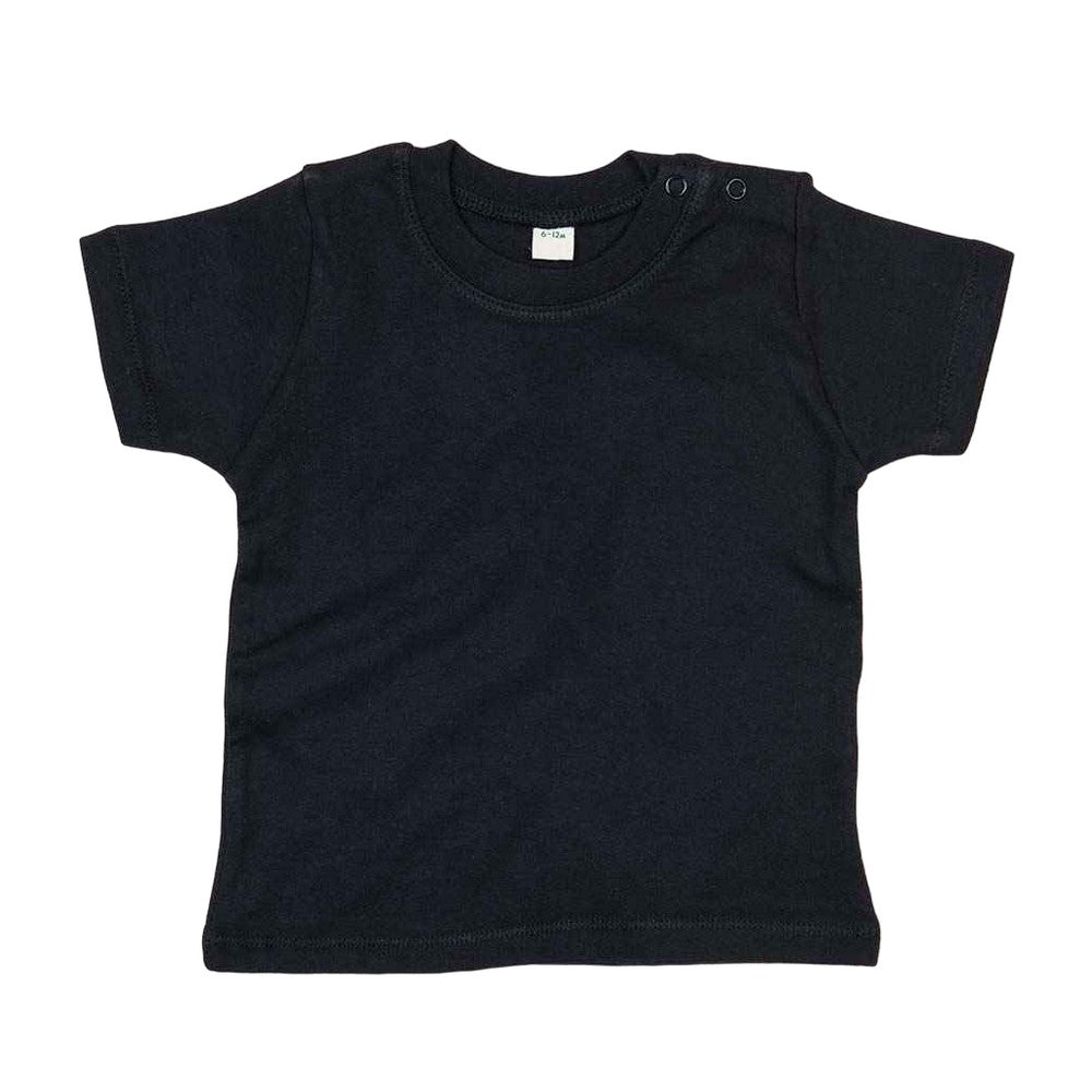 Black - Front - Babybugz Baby T-Shirt