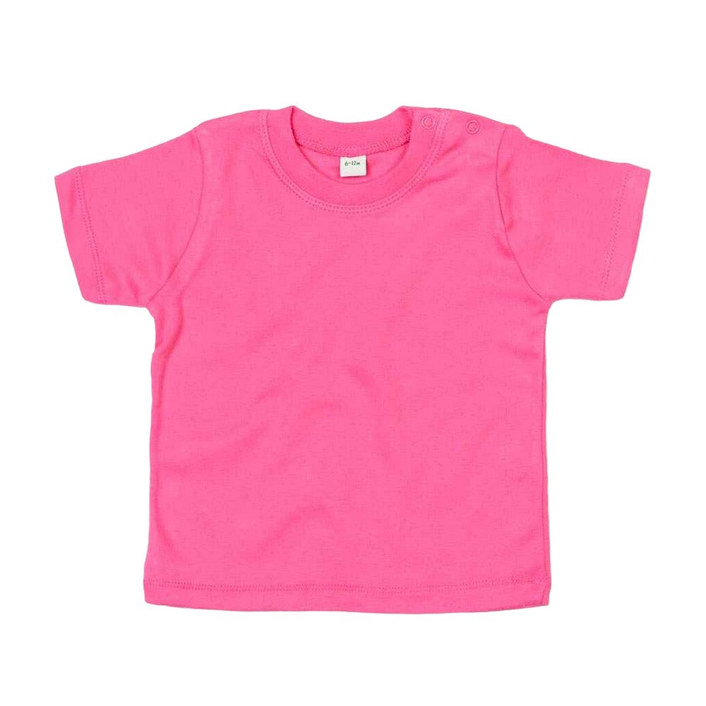 Fuchsia - Front - Babybugz Baby T-Shirt