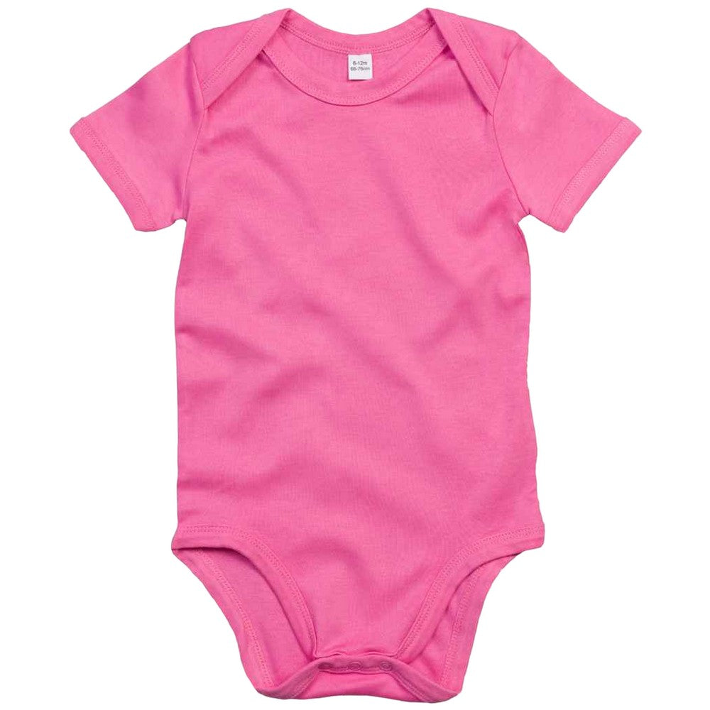 Bubblegum Pink - Front - Babybugz Baby Bodysuit