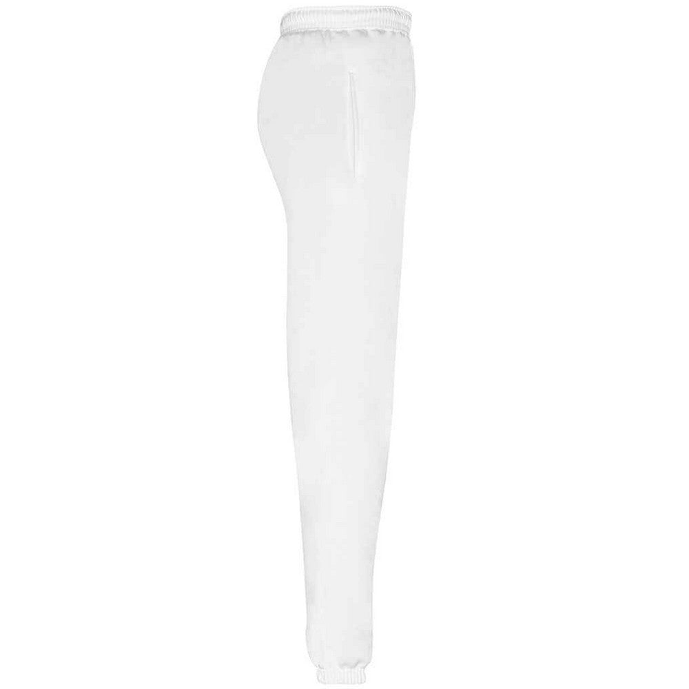White - Back - Fruit of the Loom Mens Classic Elasticated Hem Jogging Bottoms