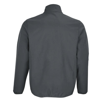 Charcoal - Back - SOLS Mens Falcon Recycled Soft Shell Jacket