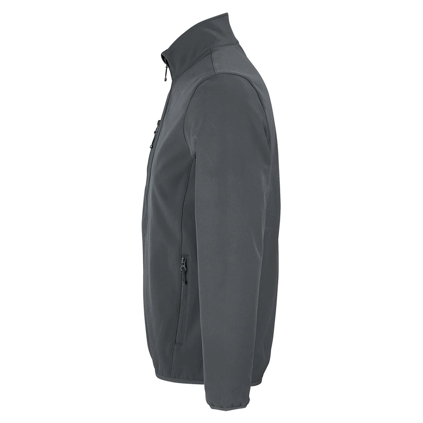 Charcoal - Side - SOLS Mens Falcon Recycled Soft Shell Jacket
