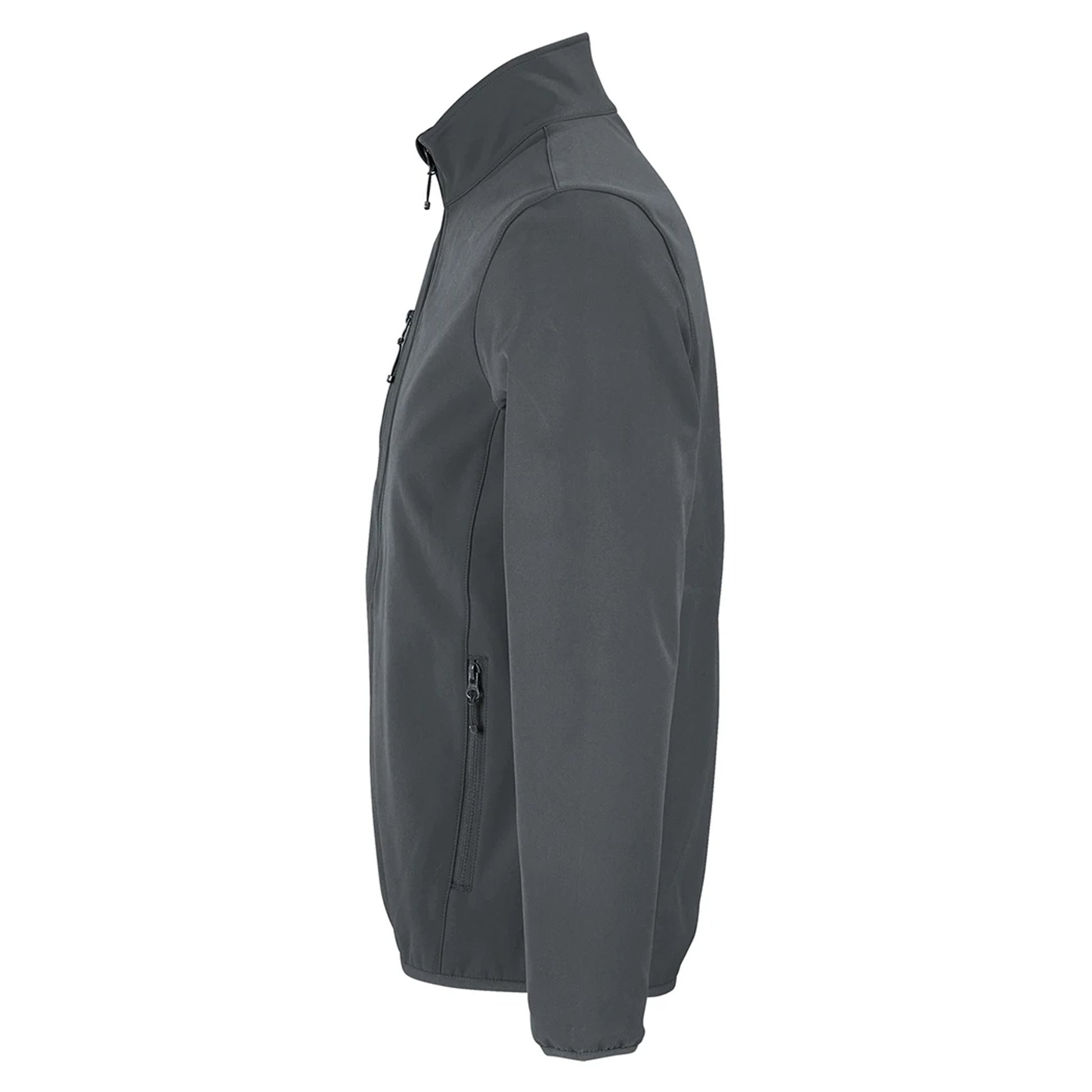 Charcoal - Side - SOLS Mens Falcon Recycled Soft Shell Jacket