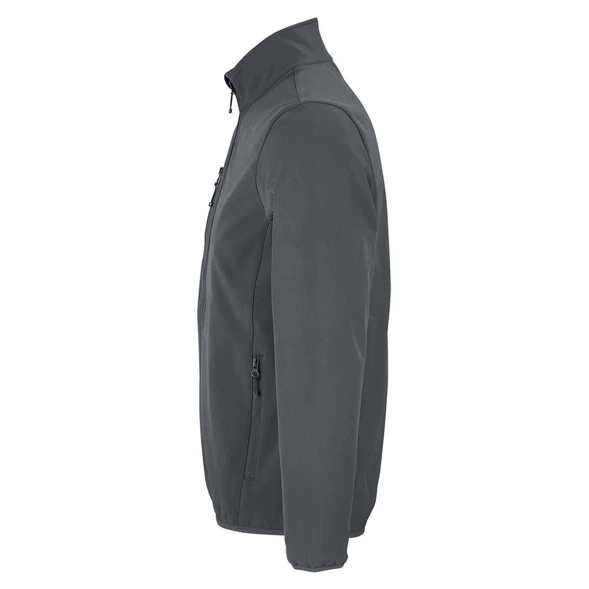 Charcoal - Side - SOLS Mens Falcon Recycled Soft Shell Jacket