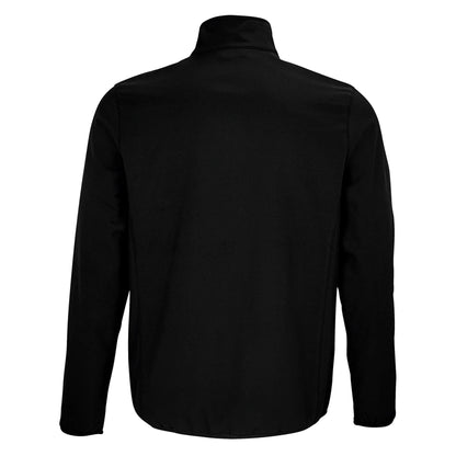 Black - Back - SOLS Mens Falcon Recycled Soft Shell Jacket