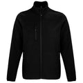 Black - Front - SOLS Mens Falcon Recycled Soft Shell Jacket