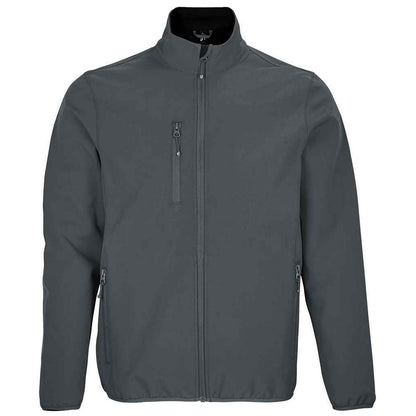 Charcoal - Front - SOLS Mens Falcon Recycled Soft Shell Jacket
