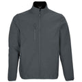 Charcoal - Front - SOLS Mens Falcon Recycled Soft Shell Jacket