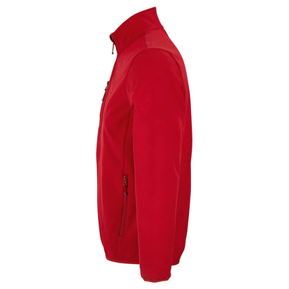 Pepper Red - Side - SOLS Mens Falcon Recycled Soft Shell Jacket