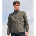Charcoal - Side - SOLS Mens Falcon Recycled Soft Shell Jacket