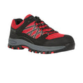 Red-Black - Front - Regatta Unisex Adult Sandstone Safety Trainers