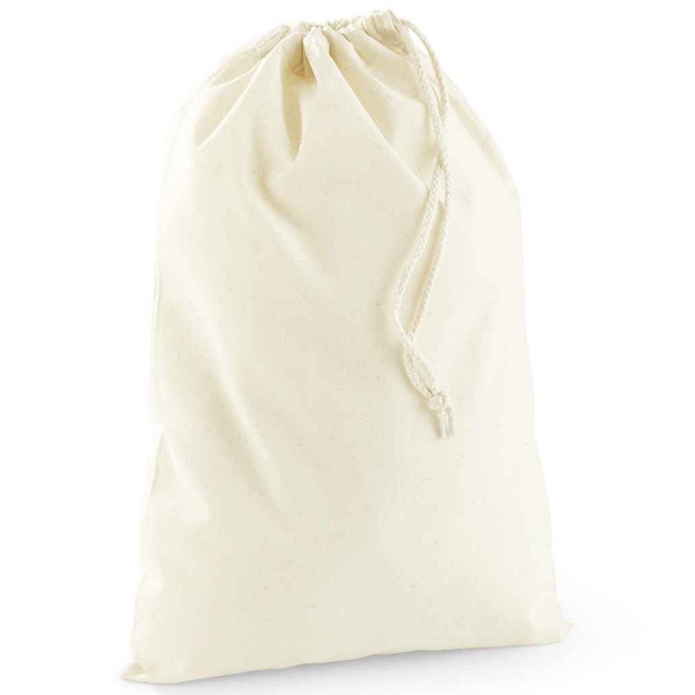 Natural - Front - Westford Mill Recycled Cotton Stuff Bag