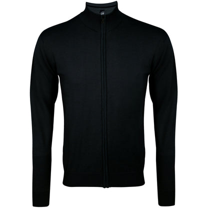 Black - Front - SOLS Mens Gordon Full Zip Cardigan