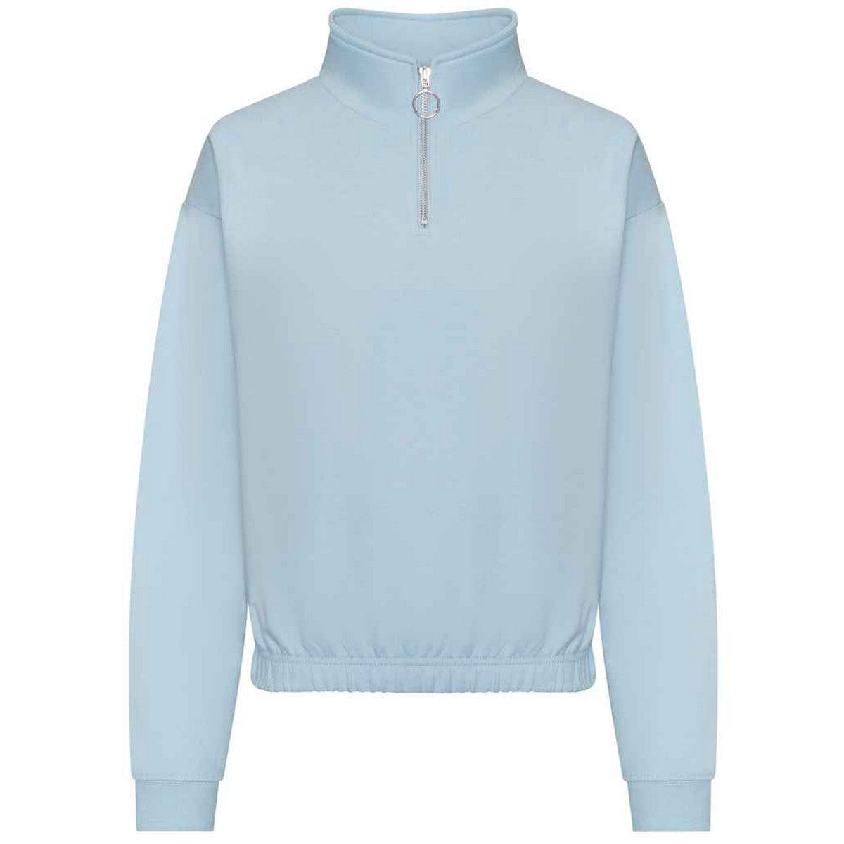 Sky Blue - Front - Awdis Womens-Ladies Cropped Sweatshirt
