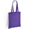 Purple - Front - Brand Lab Cotton Long Handle 10L Tote Bag
