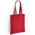 Red - Front - Brand Lab Cotton Long Handle 10L Tote Bag