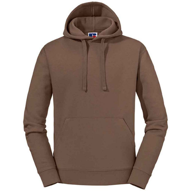 Mocha Brown - Front - Russell Mens Authentic Hoodie
