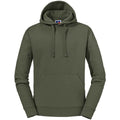 Olive Green - Front - Russell Mens Authentic Hoodie