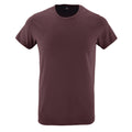 Oxblood - Front - SOLS Mens Regent Slim Fit Short Sleeve T-Shirt