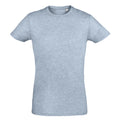 Heather Sky Blue - Front - SOLS Mens Regent Slim Fit Short Sleeve T-Shirt